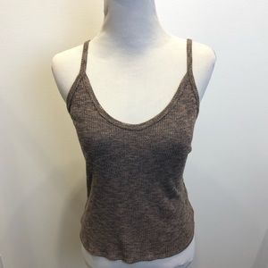 Brown Ribbed Tank